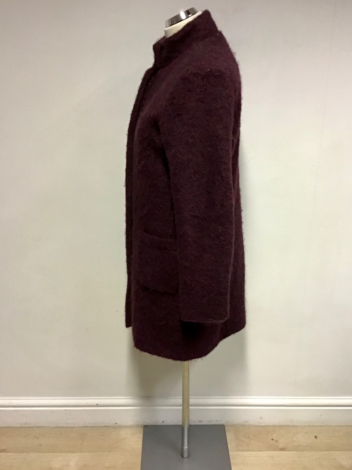BRORA BURGUNDY WOOL,MOHAIR & ALPACA BLEND COAT SIZE 10 eBay