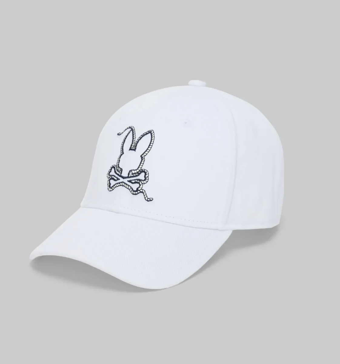 帽子 PABLO VINBCI Rabbit hat Psycho Bunny Men's Cotton Sunbleached Cap - White, One Size
