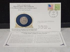 1 - Benjamin Franklin 1959 HALF DOLLAR 2 Stamps Commemorate Cover