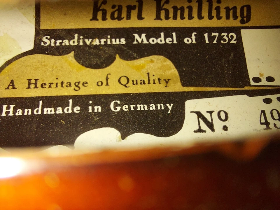 Karl Knilling size 3/4 Violin W/ Case & Bow, Germany. Very Good Condition - Image 2 of 4