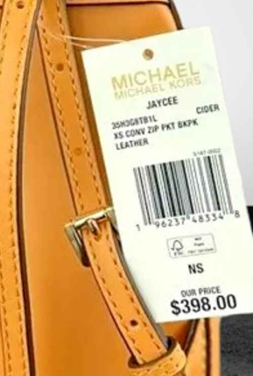 MICHAEL KORS JAYCEE CIDER LEATHER XS BACKPACK CONVERTIBLE  display picture 1