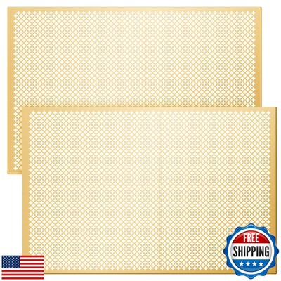 Gisafai 2 Pcs Cloverleaf Aluminum Sheet 2 Feet by 3 Feet Perforated Metal She