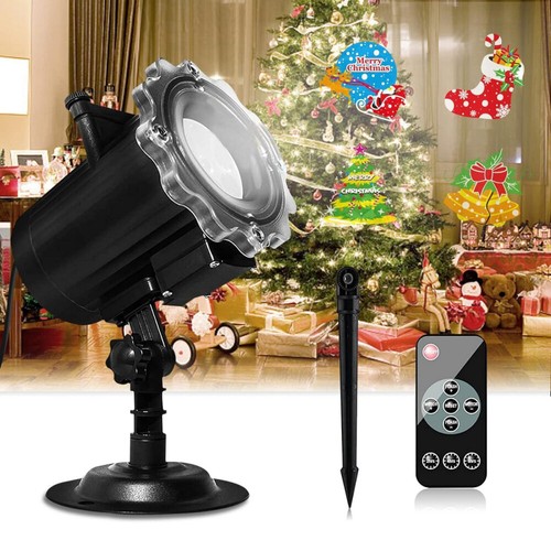 Christmas Projector 64 Patterns Lamp LED Moving Snowflake Laser Light Party NEW - Picture 2 of 19