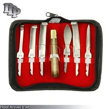 Hoof Knives 6 set Equine Veterinary Horse Knife pouch,VT-162