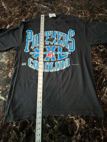 Camisa de manga corta vintage con logotipo atlético Carolina Panthers 1993 negra mediana - Imagen 6 de 7