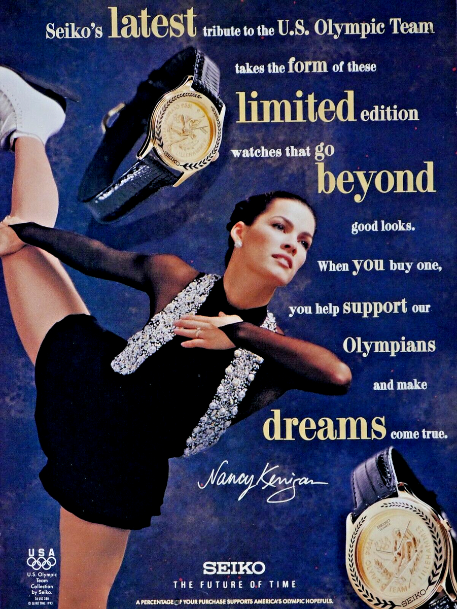 Nancy Kerrigan Vintage 1993 Seiko Olympic Collection Original
