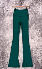 New Tiger Friday Dance Leggings XS Womens Green Flare Ribbed Full Length Adult