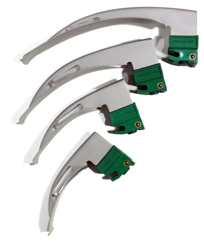 Fiberoptic Laryngoscope 9 Blades Set Mac & Miller + 2 Handles + Box Anesthesia - Picture 6 of 6