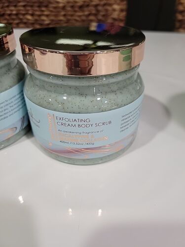 ✨Lot Of 2✨ Manna Kadar Sea Minerals Exfoliating Cream Body Scrub Eucalyptus 2pk - Picture 2 of 6