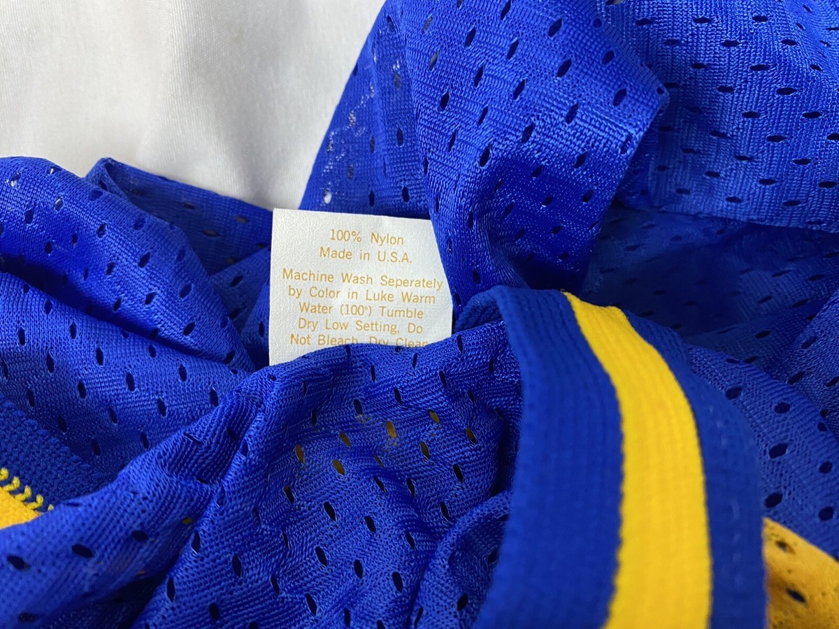 Vintage Medium T-shirt Mesh Jersey Blue Gold NWOT 70s North Vintage Medium T-shirt Mesh Jersey Blue Gold NWOT 70s North