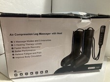 Fit King FT-081A Black Leg Compression Massager With Heat Adjustable Size