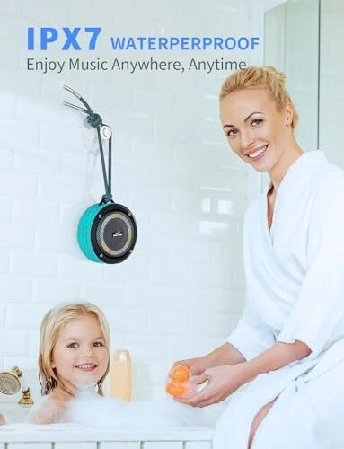 Altavoz de ducha impermeable Soundace S6 IPX7 5W altavoz de graves + dientes con azul Foto 2 de 4