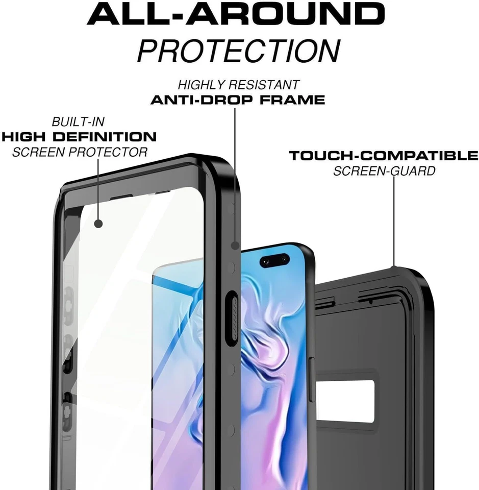 Водонепроницаемый ударопрочный сверхпрочный чехол-броня для Samsung Galaxy S10/S10 Plus - Изображение 4 из 4