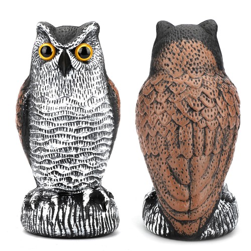 Owl Decoy Statue Protect Garden Yard Scare Birds Away Pigeon Repellent Scarecrow - Picture 2 of 9