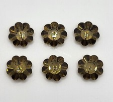 6pc Swarovski Crystal Comet Or 14mm Margarita 3700 Beads, Buttons; Vintage 