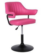 PLUSH PINK SALON CHAIR FAUX