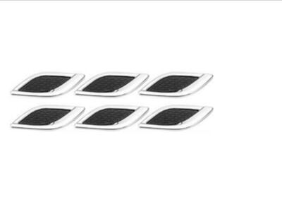 Car Two Side Fender Decoration Air Flow Vent alloy chrome silver X 6 PIECES