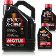 7 Liter Original Motul 8100 X-clean 5W-40 Motoröl für Ford MB Porsche Opel