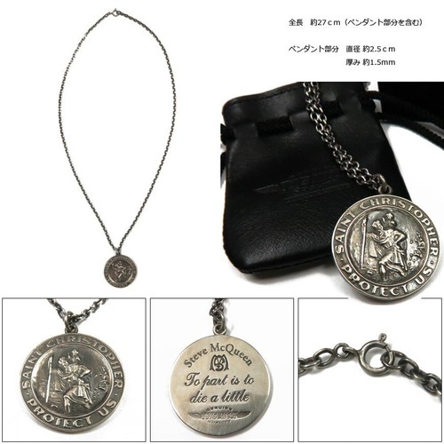TOYS McCOY STEVE McQUEEN ST. CHRISTOPHER PENDANT SV 925 necklace Japan Express - Picture 2 of 7