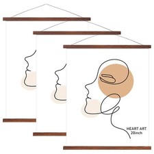 HEART ART Magnetic Poster Hanger Frame,20x30,20x24,20x28 Poster Frame Wood Wo...