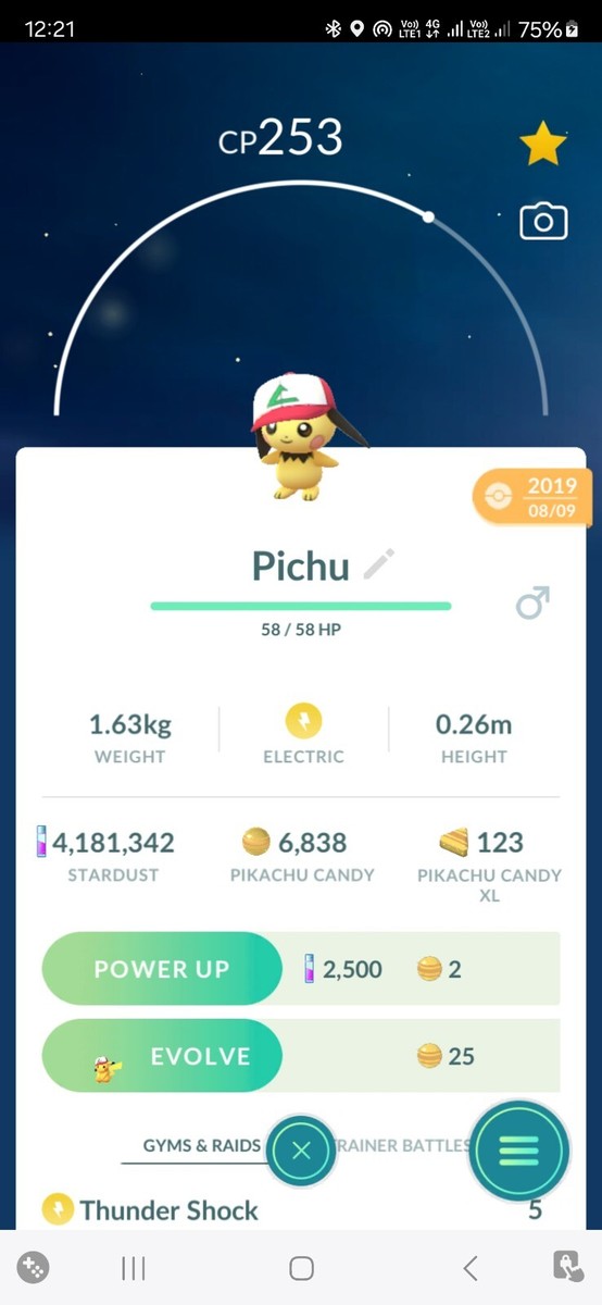 Pichu Pokemon Go Ash Hat Pikachu Shiny Hat Pikachu Rarest Shiny