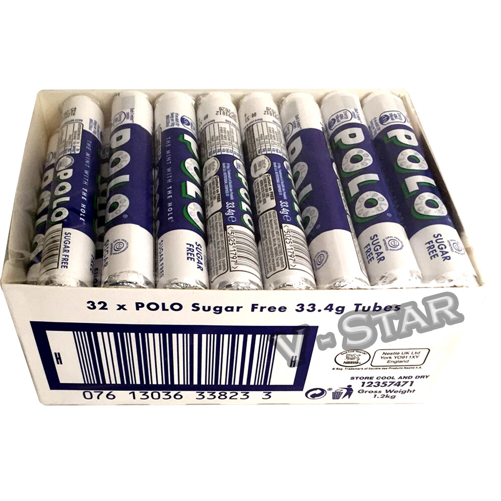 NESTLE POLO SUGAR FREE ORIGINAL MINTS BOX OF 32 ROLLS OF 34g TUBES eBay