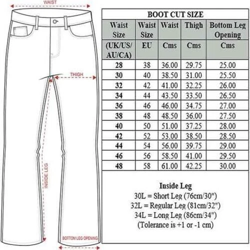 Herren Bootcut Jeans Weit Beinig Aus Denim Mit Gürtel Alle UK Taillengrößen - Bild 4 von 4
