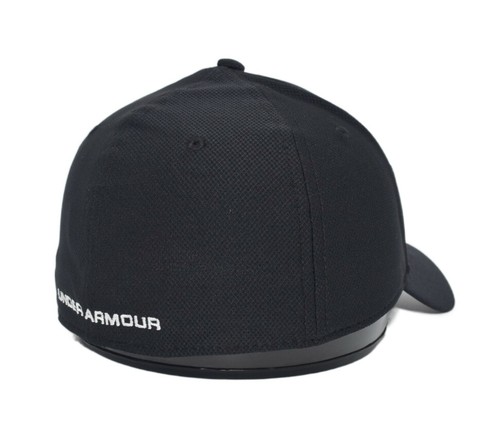 Under Armour Men UA Blitzing 3.0 Baseball Cap Stretch Fit Black/White Hat L/XL - Picture 9 of 13