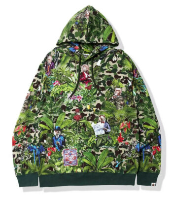 [XL] A Bathing Ape / Bape x Monkey 47 Hoodie Pullover in Grün