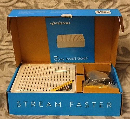 Hitron CODA DOCSIS 3.1 Modem 1 Gbps Pairs w/WiFi Router Ethernet Cable RODA-S12