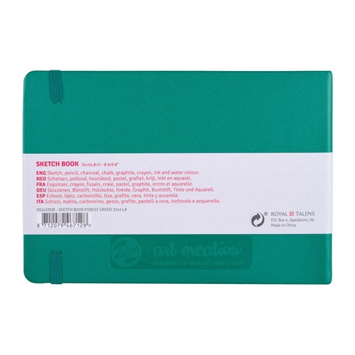 Skizzenbuch Hardcover A5 Querformat elfenbein 160 Seiten 140 g/m² - 80 einfache Blätter - Bild 9 von 14