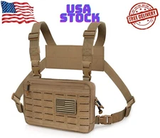 Tactical Chest Rig Bag of Laser Cut Design, Molle Chest Pouch Utility Recon Kit