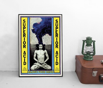 Poster USA Superior Acid will blow your mind / Psychedelics / LSD Shrooms Hippie