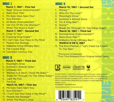 DOORS LIVE AT THE MATRIX 1967: THE ORIGINAL MASTERS NEW CD