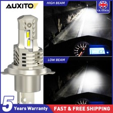 For Motorcycle H4 6500K LED Hi/Lo Beam Front Light Bulb Super Bright Headlight