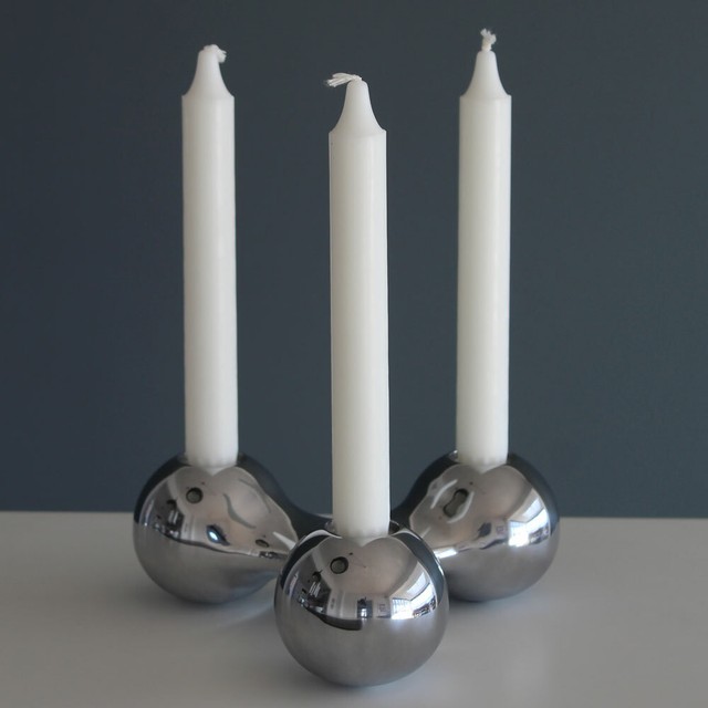Jensen Candle Holder. Aluminum. AJ. Arne Jacobsen. NEW! 3586005