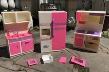 Vintage Goldlok Toys Kitchen Sets TLC Condition Untested 11.5  Doll Sized Props