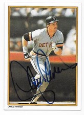 LANCE PARRISH 1987 TOPPS GLOSSY ALL-STAR AUTOGRAPHED SIGNED # 58 DETROIT TIGERS