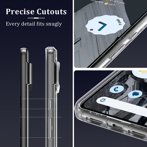 For Google Pixel 7a 8 8 Pro 8a Clear Dropproof TPU Case Tempered Glass Protector - Picture 9 of 31