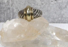 Sterling Silver 585 Gold 14K Two Tone Ring D.Y. David Yurman 7.75 8