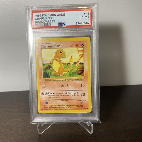 1999 Charmander 046/102 Base Set Shadowless PSA 6 - Picture 1 of 3