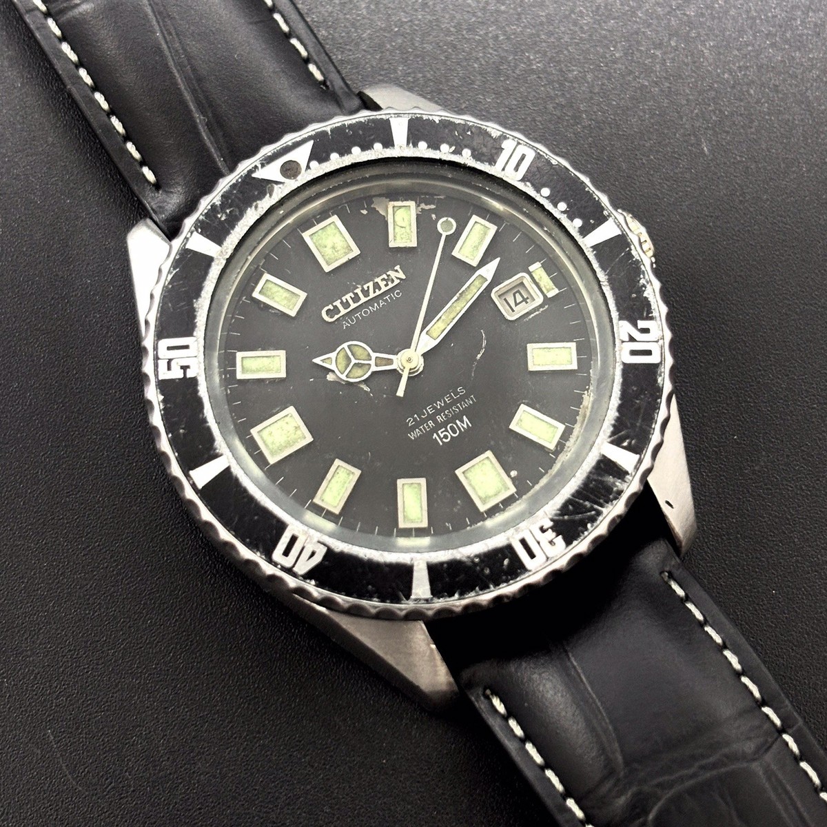 Vintage Citizen Challenge Divers Military Automatic 150M Japan Men