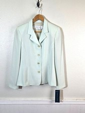 Vintage Garfield Marks Blazer Jacket 4 NWT Seafoam Ribbed USA Belt Back Career