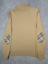 Barbour Sweater Womens 4 Brown Wool Cotton Kn...