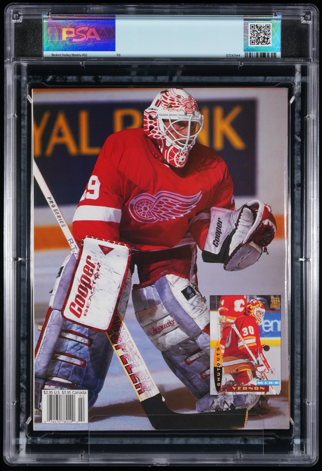 1995 STATABASE BECKETT HOCKEY MONTHLY #52 FEBRUARY WAYNE GRETZKY PSA 9.6 view 2