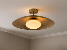 sputnik chandelier Ceiling Flushmount light Pendant Mid Century Modern Raw Brass