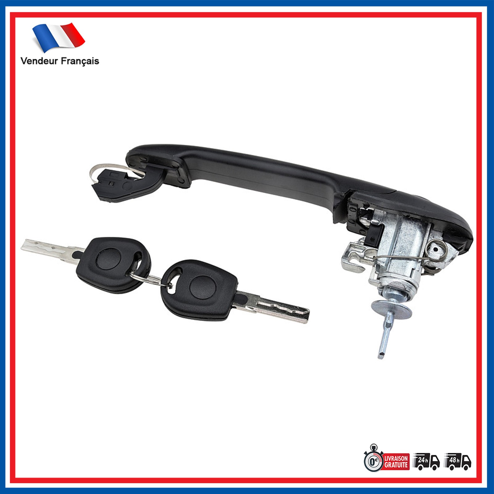 TüRgriff Avg / Avd Mit 2 SchlüSsel FüR Vw Sharan Seat Alhambra 7M0837207B-image