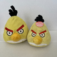 Lot of 2 Angry Birds Chuck Yellow Plush Stuffed Animal NO SOUND 8 5 , 2010