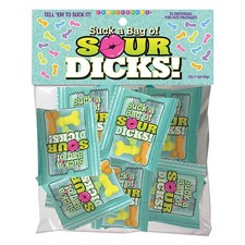 Suck A Bag Of Sour Dicks Penis Shaped Candy - Bag of 25
