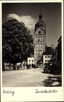 Postcard Erding in Upper Bavaria, Landshut Gate - 3024060